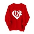 thumbnail image 2 of NexTorq Love Sweatshirt - Valentines Sweatshirts for Women,Cute Love Heart Graphic Plus Size Shirts Long Sleeve Crewneck Pullover Tops Q4-Red S, 2 of 5