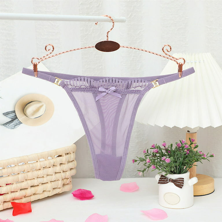 Panties For Womens Sheer Mesh Lace T Thong Women Underwear Thongs 3-Pack
