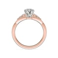 thumbnail image 2 of 0.65 Carat Brilliant Marquise Cut Natural Diamond Solitaire with Accents Beautiful Ring for Engagement Solid 18K Rose Gold Size 9, 2 of 6
