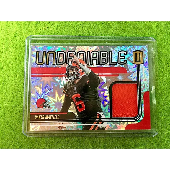 Baker Mayfield IMPACT PRIZM SSP #/75 JERSEY CARD 2019 Unparalleled MAKE AN OFFER
