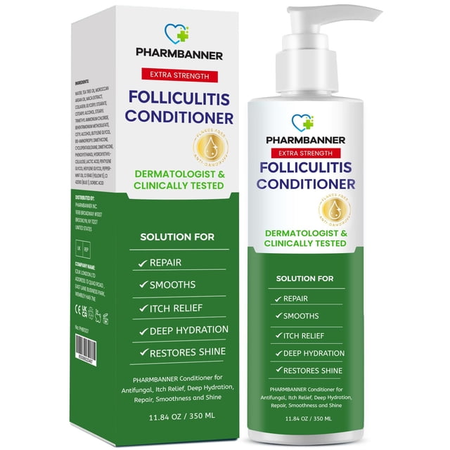 Acondicionador PHARMBANNER para aliviar la picazón de la foliculitis, 350 ml