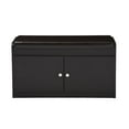 thumbnail image 3 of Baxton Studio Margaret Shoe Cabinet with Cushioned Seating, Dark Brown, 3 of 7