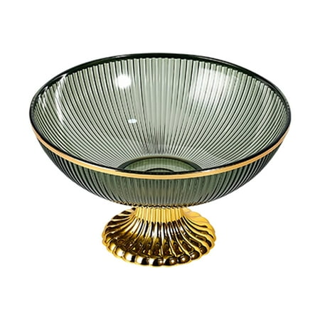 

Fruit Bowl Salad Bowl Durable with Base Fruit Basket for Home Decoration Countertop Parties Kitchen Centerpieces Green