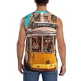 thumbnail image 4 of Balery Modern Urban Monkey Camisetas sin mangas para hombre, absorbe la humedad y protege contra el mal olor.-3X-Large, 4 of 7