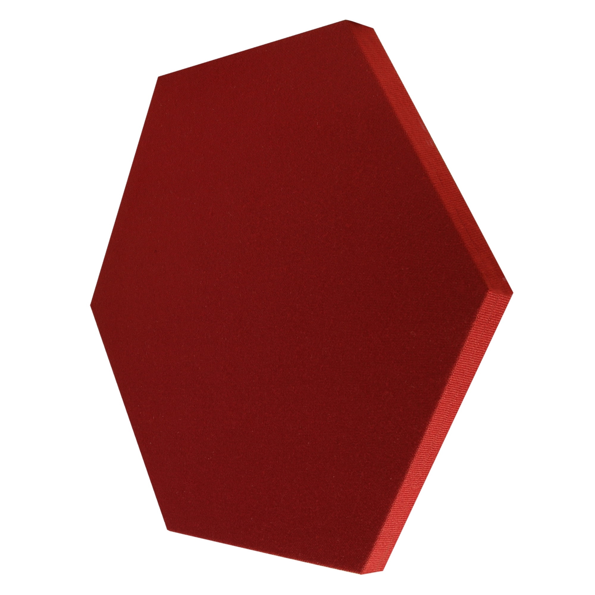 ATS Acoustics Hexagon Acoustic Panel Fire Rated 24" x 2" Sound Absorbing Professional Studio Quality Wall Tile (Claret)