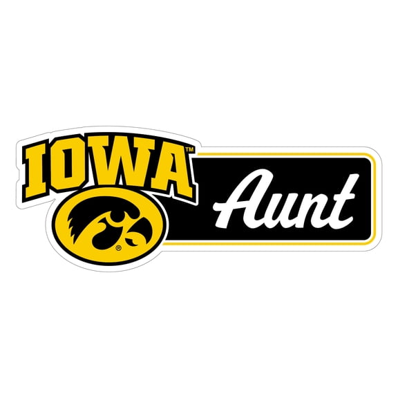 Iowa Hawkeyes Proud Aunt Die Cut Decal Officially Licensed Collegiate Product (3-Inches Wide)
