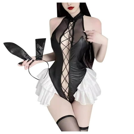 Xuewenshw Women s Lingerie Sexy Crotchless Lingerie for Women Sexy Pajamas for Women Sheer Lingerie Womens Lingerie Sexy Babydoll Nightgown