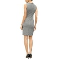 thumbnail image 3 of Sleeveless Plaid Dresses for Women's Round Neck Work Office Casual Midi Dress XS Black, 3 of 6