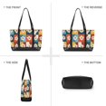 thumbnail image 6 of FORMRS Canvas Laptop Tote Bag for Women with 15.6" Computer Compartments Shoulder Handbag, Yellow Checkered Daisy, 6 of 7