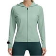 thumbnail image 1 of StSilkitty Sun Protection Hoodie Athletic Jackets for Womens Solid Color Full Zip Long Sleeve Hoodies Pullover Tops, 1 of 8