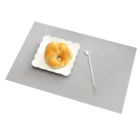 

Farfi 45x30cm PVC Eco-friendly Heat Insulation Pad Placemat Dining Table Bowl Dish Mat (Silver)
