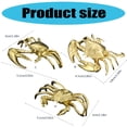 thumbnail image 5 of Gieenan Brass Crabs Statue Figurines Crabs Decorative Objects Home Decorations, 5 of 8