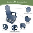thumbnail image 3 of Mosbrisa HIPS Swivel Patio Glider, Poly Lumber All-Weather Resistant Outdoor Chair, Navy Blue, 3 of 7