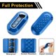 thumbnail image 4 of Funda de llave de coche de silicona TPU azul única para Fiat 500 - Funda de control remoto de 3 botones, 4 of 6