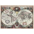 thumbnail image 3 of Hondius, Hendrik 24x18 Black Modern Framed Museum Art Print Titled - Nova Totius Terrarum Orbis Tabula, 3 of 5