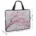 thumbnail image 2 of Werpe Pink Flowers Laptop Sleeve Carrying Bag Protective Handle Case Diving Fabric 15inch, 2 of 5