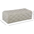 thumbnail image 3 of Meridian Furniture Casey Button Tufted Cream Velvet Ottoman and Bench, 3 of 4