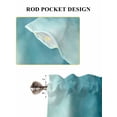 thumbnail image 6 of Blue Teal Ombre Bathroom Window Curtain, Coastal Beach Modern Abstract Art Light Filtering Coffee Kitchen Curtains, Bedroom Living Room Curtains 2 Panel 84"x45", 6 of 6