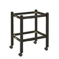 thumbnail image 5 of Weston Home Telluride Wood Finish Folding Bar Cart with Two Detachable Trays, Black Finish, 5 of 12