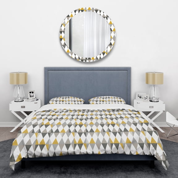 Designart 'Diamond Retro VIII' Mid-Century Modern Duvet Cover Set