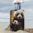 thumbnail image 3 of Lsque Forest Panda Printed Luggage Cover, Travel Luggage Protector,Scratch and Dirt Resistant, Fits 18-32 Inch Luggage - Medium, 3 of 9