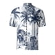 thumbnail image 2 of Playeras Camisa de vacaciones en la playa Camisa de cuello con botones en los puños para hombre (Blue, L), 2 of 4