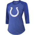 thumbnail image 2 of Women's Majestic Threads Jonathan Taylor Royal Indianapolis Colts Player Name & Number Raglan Tri-Blend 3/4-Sleeve, 2 of 3