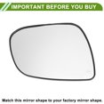thumbnail image 2 of Reemplazo de vidrio del espejo derecho sin calefacción Unique Bargains Door Wing con placa de respaldo No. 876211M000/876211M010 para Kia Forte/Forte Koup 2010-2013, 2 of 6