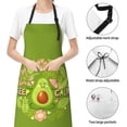 thumbnail image 4 of Kdxio Avocado Keep Calm Apron with Pockets Adjustable Kitchen Aprons for Men Women Waterproof Aprons for Cooking,Drawing,Crafting, Baking Household Cleaning, 4 of 8