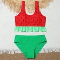 thumbnail image 6 of URMAGIC URMAGIC 7-14T Child Girls 2 Piece Bikini Set Swimsuit Bathing Suit/Watermelon, 6 of 6