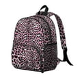 thumbnail image 2 of Leopard Print Backpack Backpack for School,Cute School Bag,Schoolbag with Adjustable Shoulder Straps & Padded Back,13.8"x11.4"x6", 2 of 6