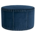 thumbnail image 2 of Safavieh Sherri Classic Round Cocktail Ottoman w/ Nail Heads, 2 of 4