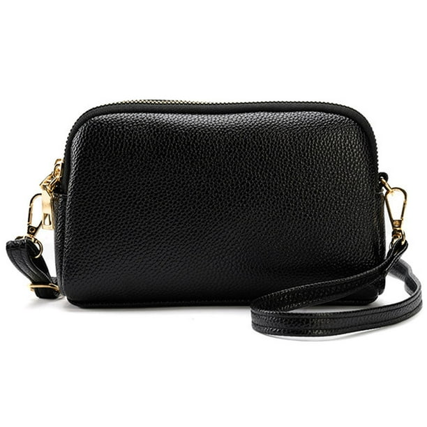 Cartera de PU, cartera de mano, monederos para mujer, bolsos pequeños tipo bandolera para teléfono, bolso informal, 19 x 13 x 4 cm