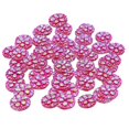 thumbnail image 1 of 50 piezas de piedras de cabujón en forma de flor iridiscente AB con parte trasera plana para joyas de bricolaje decoración de 12 mm Rose Red AB Baoblaze Cabochons redondos de la resina, 1 of 8
