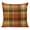 Orange, Green, Brown, variant on Orange Checked Throw Pillow 18x18 Inch, Autumn Fall Thanksgiving Buffalo Plaid Waterproof Outdoor Pillow Covers with Insert, Decorative Pillowcase Cushion for Couch, Sofa, Bed, Patio, Garden