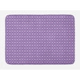 thumbnail image 1 of Geometric Bath Mat, Rhombus Composition Triangles and Diamond Shapes in Purple Shades, Plush Bathroom Decor Mat with Non Slip Backing, 29.5" X 17.5", Lavender Lilac and White, by Ambesonne, 1 of 2