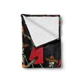 thumbnail image 2 of Skeleton Soft Flannel Fleece Throw Blanket, Dia de los Muertos Fiesta Themed Image with Sugar Skulls and Mexican Elements, Cozy Plush for Indoor and Outdoor Use, 50" x 70", Multicolor, by Ambesonne, 2 of 6