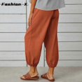 thumbnail image 3 of Vintage Cotton Linen Women\'s Thin Beach Pants Women\'s Casual High Waisted Loose Back Pants"--ZZ1, 3 of 5