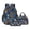 Blue and Orange - Cartoon Dachshund Paw, variant on DISNIMO Rabbit Floral Printed Backpack for Kids with Lunch Bag & Pencil Pouch, 3 Pcs School Backpack Set for Middle High School Students, 17 Inch Lightweight School Bag Travel Daypack