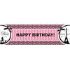 "Paris Eiffel Tower Damask Party Supplies - Vinyl Birthday Banner 18"" x 61"""