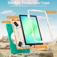 thumbnail image 3 of Funda para Samsung Galaxy Tab A11 Plus de 11 pulgadas (2025) y A9 Plus de 11 pulgadas (2023), funda protectora infantil a prueba de golpes con portalápices, correa de mano giratoria de 360 ​​grados, 3 of 9