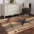thumbnail image 3 of Texas Star Vintage Area Rugs 3'x5', Washable Small Throw Rugs for Living Room Bedroom, Berry Dark Brown Wooden Indoor Outdoor Rug Non-Slip Low Pile Carpet Runner Reversible Floor Mats, 3 of 8
