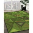 thumbnail image 3 of Ahgly Company Machine Washable Indoor Square Transitional Army Green Area Rugs, 7' Square, 3 of 7