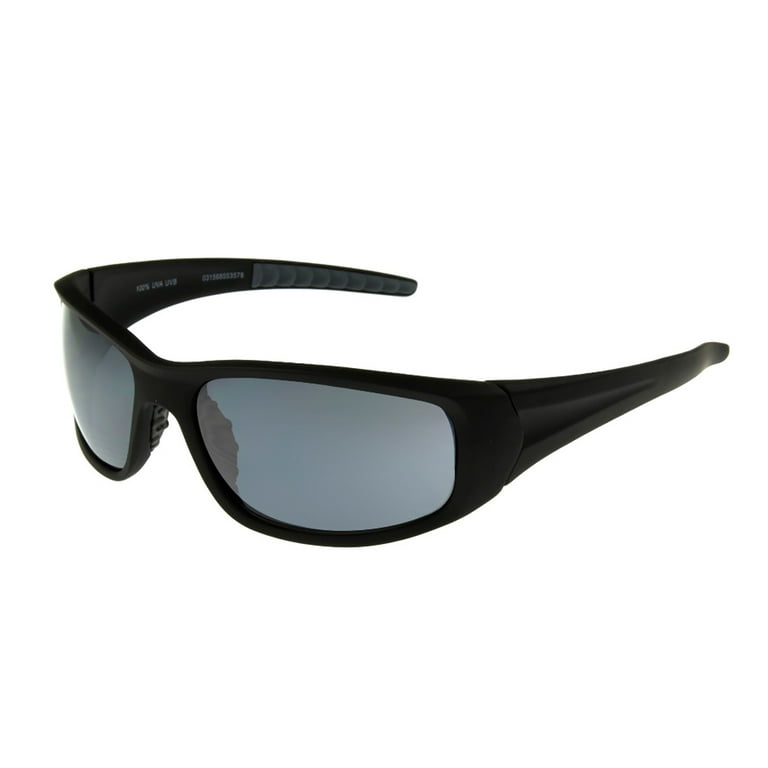 Foster Grant Men's Wrap Sport Sunglasses Black