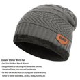 thumbnail image 3 of Men Women Winter Beanie Hat Scarf Set Warm Knit Hat Thick Fleece Lined Winter Cap Neck Warmer,Grey, 3 of 7
