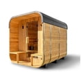 thumbnail image 2 of Backyard Discovery Lennon 4-6 Person Cedar Outdoor Cube Sauna, Porch, 9kW Electric Heater, 2 of 14