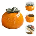 thumbnail image 6 of 1Pc Simulated Orange Tea Canister Ceramic Food Seal Jar Party Ornament Orange, 6 of 6