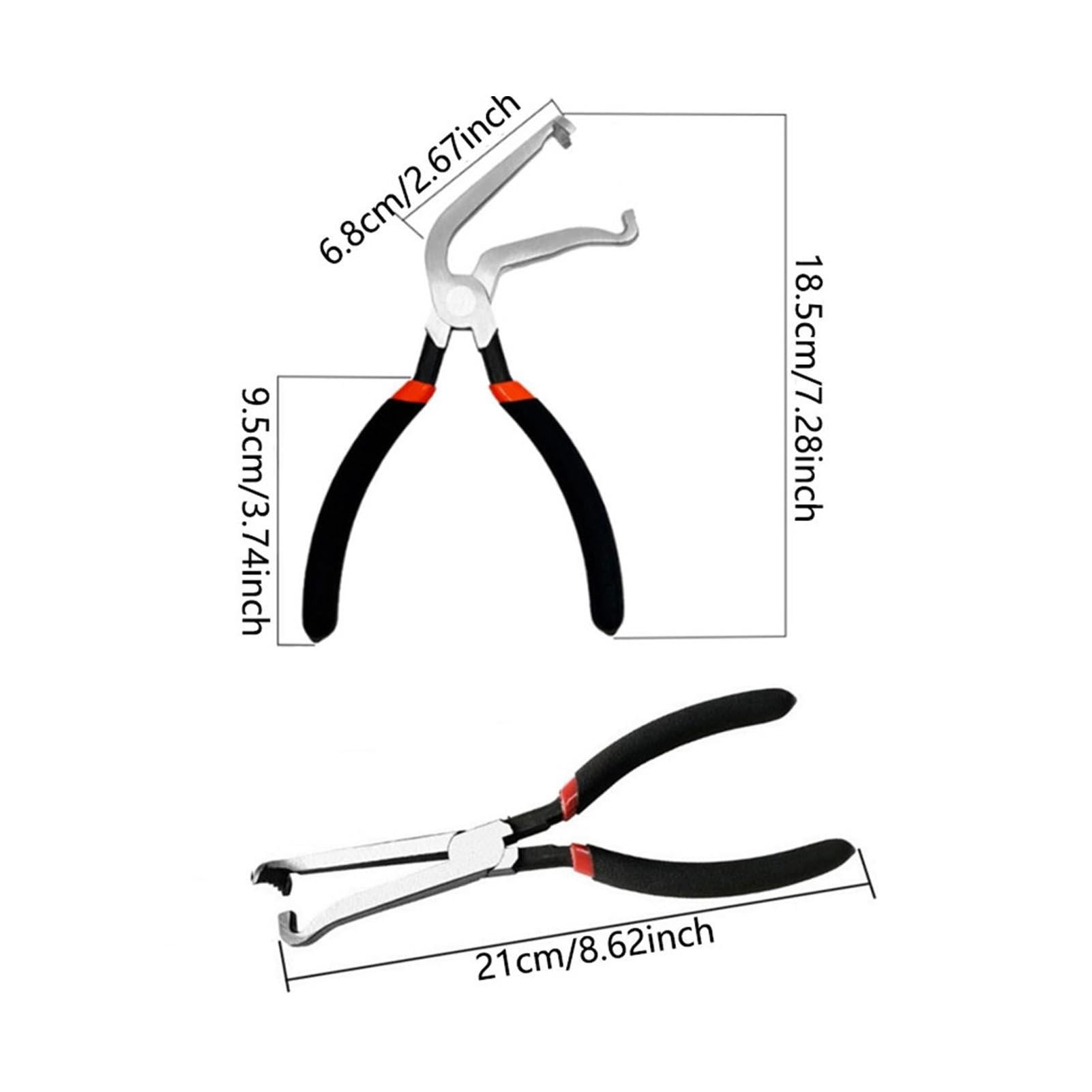 YAHHU 2‑Pack Electrical Disconnect Pliers – Straight & 60° Bend, High‑Heat Insulated Carbon Steel, Non‑Slip Grip, Ideal for Vehicle Wiring & Pipe Maintenance