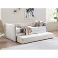thumbnail image 2 of Meridian Furniture Colton Cream Linen Textured Fabric Twin Daybed, 2 of 8