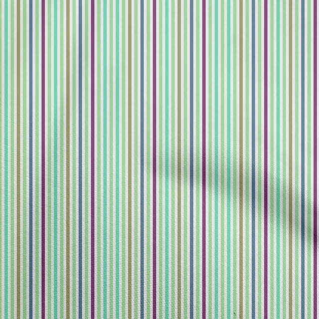 oneOone Tissu Popeline de Coton Vert Clair Rayures Matériel de Robe Tissu Imprimé Tissu au Mètre 56 Pouces de Large